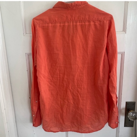 Nili Lotan coral pink button down top size large. - Picture 8 of 8